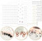 Dimeho Star Nail Art Stickers 3D Glitter Star Stickers & Decals for Nail Art Gold Silver White Black Stars Nail Design Stickers Acrylic Nail Charms DIY Nail Tips Manicure Decoration Supplies 6 Sheets