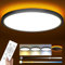 Slochi LED Deckenleuchte, 36W 4200LM Deckenlampe Flach Dimmbar mit Fernbedienung, 1800K Nachtlicht Warm, 3000K-6500K, Ultra Dünn Schlafzimmer Lampe für Schlafzimme Wohnzimmer Kinderzimmer-Rund Schwarz