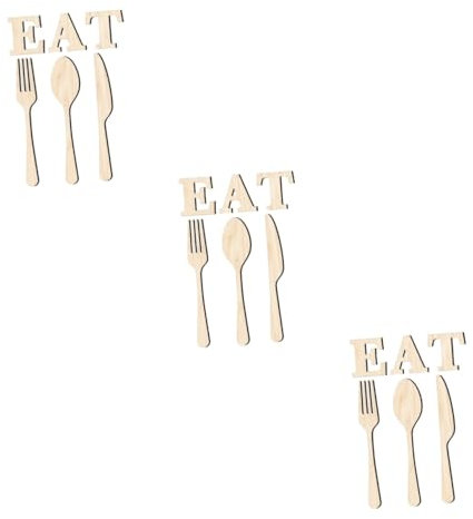 Cabilock 3 Sätze Messer und Wandtattoo küche wandtattoos küchenwand Aufkleber wandbild Heimdekorationen Löffel Wanddekoration Bauernhaus Wanddekoration Küche Zeichen Essen Linde
