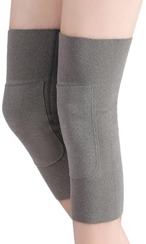 Moreeulsi Rodillera para mujer, cómodas rodilleras de ciclismo, rodilleras cálidas, respetuosas con la piel, rodillera y cálida para mujeres y hombres, gris, B