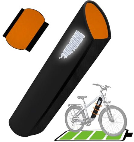 E-Bike Akku Schutzhülle-[mit Reflektiert Effektiv Licht] - Sports E-Bike Akku Schutzhülle Für 30-38 cm Rahmenumfang-Schutz vor Kälte & Schmutz, eBike Transportschutz E-Bike Zubehör