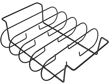 ANKROYU Griglia per Costole, Griglia per Barbecue in Ferro a 4 File, Griglia per Barbecue in Piedi, Griglia per Barbecue Verticale Riutilizzabile