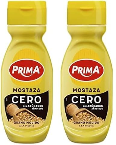 Prima Mostaza Cero, mismo sabor sin azúcares añadidos. 265 g (Paquete de 2)