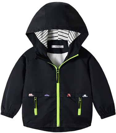 Volunboy Bébé Garçon Veste à Capuche, Enfant Poche Zippée Automne Blousons Manteau