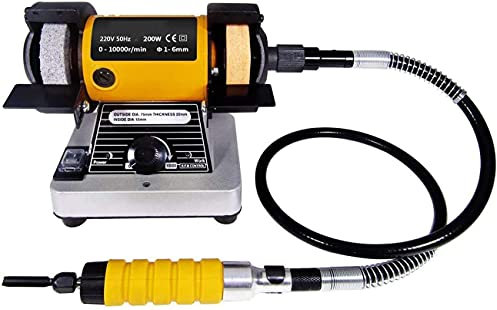 Electric Wood Carving Machine, 280W Chisel Tool with Polishing & Grinding Wheel, 220V, for Precise Woodworking and Crafting Projects