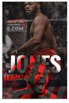 QGVBGF Jon Jones UFC Digitales Poster, Leinwand, Poster, Schlafzimmer, Dekoration, Landschaft, Büro, Raumdekoration, Geschenk, 20 x 30 cm