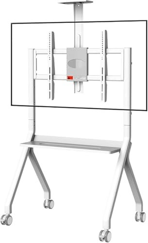 Soporte inteligente para pizarra blanca de 42 a 75 pulgadas, soporte de TV de pie con ruedas bloqueables