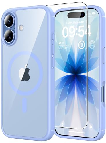 TAURI für iPhone 17 Hülle 6,3 mit Schutzfolie - Sternenblau | Kompatibel mit MagSafe, Schutz nach Militärstandard, [Anti-Vergilbung] Stoßfest Transparent Magnetisch Handyhülle