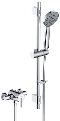 Bristan Sonique3, Thermostatic Exposed Shower Valve with Riser Kit, Chrome Finish