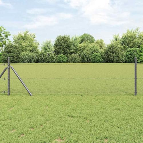 Hexagonzaun Grau 0,8 x 50 m, robuster Stahl Draht für Garten, Hühnerstall, Geflügelnetz, wetterfest, langlebig