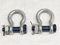 Safety Pin Bow Shackles X2-2 Ton Galvanised 16MM 2000KG Omega