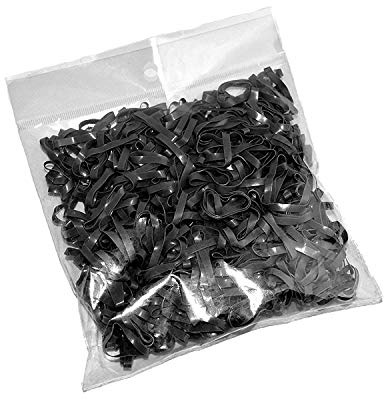 Lincoln Silicone Plaiting Bands - Black - 1000 per pack