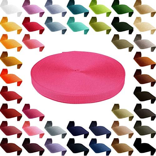 Gurtband 12m PP Polypropylen 25mm breit 1,3mm stark Gurt Tragband Farbwahl 45 Farben, Gurtband:516 pink