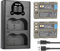 DSTE 2X EN-EL3E Ersatz Batterie + Duales USB-Ladegerät mit LCD-Display Kompatibel mit EN-EL3 and Nikon D30, D50, D70, D70S, D90, D80, D100, D200, D300, D300S, D700 Digital SLR Kamera