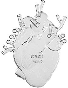 Seletti Love In Bloom Glass Heart Vase cm.16,5X7 H.24,2