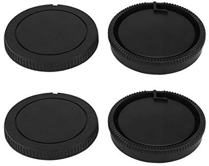 Kameragehäuse und Objektivdeckel hinten für Alpha A-Mount/Minolta AF Mount Kit Sony A99 A99II A77 A77II A55 A57 A58 A33 A35 A37 A900 A850 A700 [2+2 Pack]