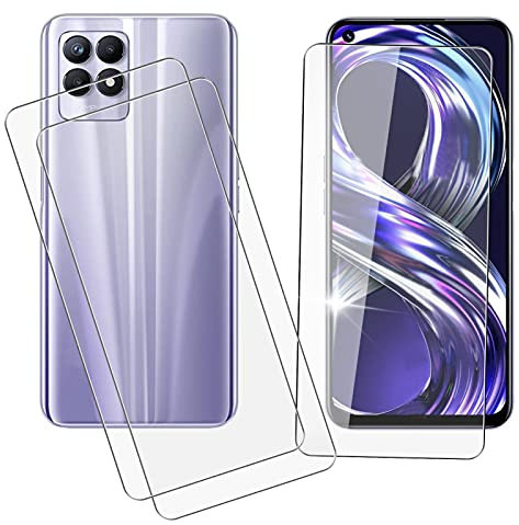 IJTYHF [3 Piezas Vidrio Templado Película para OPPO Realme 8i RMX3151 (6.60 Pulgadas),Premium Film Cristal Templado teléfono móvil Protector de Pantalla