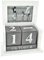 Casablanca Deko Tisch-Kalender mit Bilderrahmen, komplett aus Holz, mit Würfel für die Tag und Monat-Anzeige, 16,5x19,5x8,5cm, grau weiß