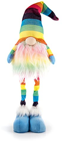 Premier Accents Rainbow Standing Nordic Gnome Gonk Light Up Battery Operated Multicoloured 50cm