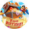 Fondant Tortenaufleger Tortenbild Geburtstag Happy Birthday Pirat K 51