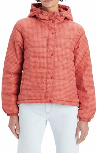 Levi's Damen Edie Packable Jacke Jacket, Avery Geo Bossa Nova Red, S