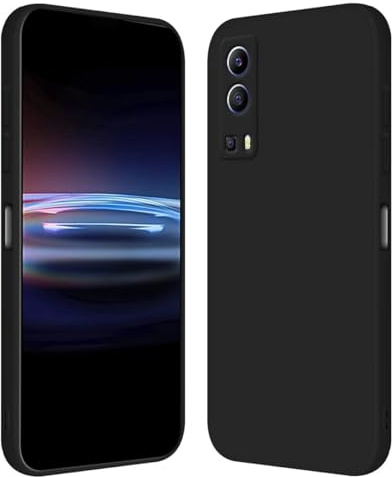 RankOne Hülle für vivo Y76 5G (6.58 Inches) Weiche TPU Silikonhülle - Schwarz