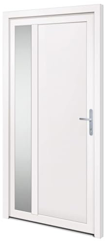 vidaXL Porta d'Ingresso Bianca in PVC 108x208 cm - Porta Entrata