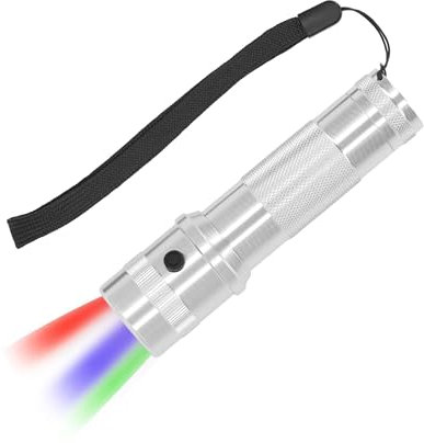 10 Farben in 1 LED-Taschenlampe, RGB-Handtaschenlampe, Ipx4 Wasserdichte Mehrfarbige Taschenlampe mit Mehreren Farbwechseln für Halloween, Tägliche Beleuchtung, Camping, Wandern,