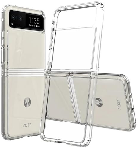 Verco Handyhülle für Motorola Razr 40 Case, Handy Cover für Motorola Razr 40 Hülle Transparent Dünn Klar Silikon, durchsichtig