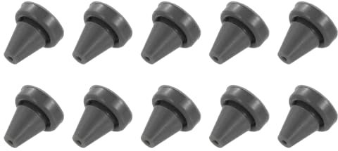 sourcing map 10pcs Shower Head Replacement Nozzles, Silicone Nozzle Sprinkler Spout Round Nib Shower Head Repair Parts Fit Hole Diameter 7mm, Dark Grey