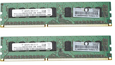TsoLay 2X 4GB 2RX8 PC3-10600E 1.5V DDR3 1333MHz ECC Memoria RAM Sin BúFer para la Estación de Trabajo del Servidor (4G)