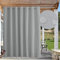 FicaRico Outdoor Vorhänge Sonnenschutz, Outdoor Gardinen Wasserdicht Windschutz Blickdicht für Pavillon, 1 Stück, Grau, B264xH213cm