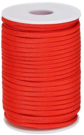 PATIKIL Corde Paracord 330lb, 4mm 7 Brins Bobine de Cordon pour Tente Camping, Hamac, Randonnée, Pêche, Bracelet de Survie, Projets DIY, Rouge, 30m
