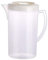 FDHESAR Cold Kettle with Lid Clear Plastic Pitcher with Lid Plastic Cold Kettle Large Capacity White Pink Rosed Kettle/White