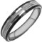 Everstone Damen-Ring Titan, Herren-Ring Titan, Freundschaftsringe, Hochzeitsringe, Eheringe, Farbe: Schwarz Silber, Breite Sz62