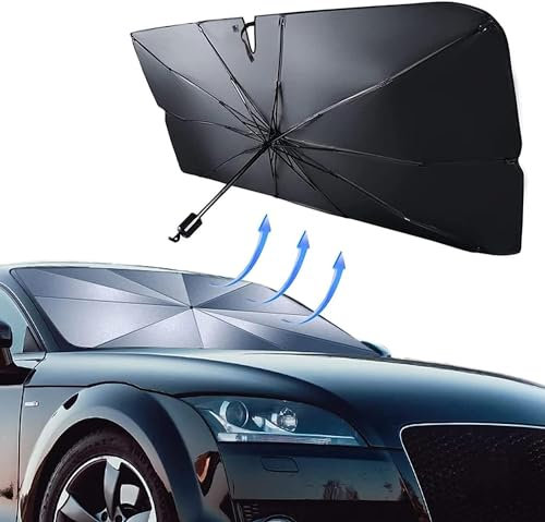 para Hyundai Kona SX2 2024 2025 Parasol Paraguas Coche, Rotación 360° Anti UV Rayos Parasol para Parabrisas Parasol Delantero del Coche Aislamiento Térmico Accesorios
