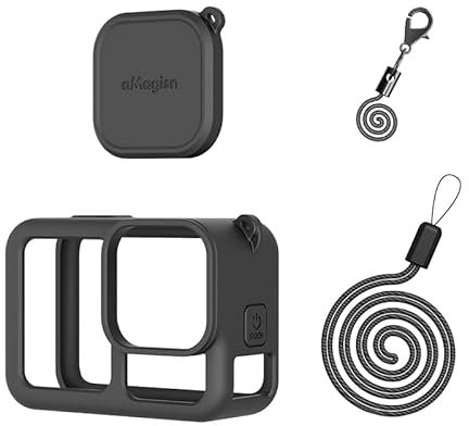 Gdraco Silikon Schutzgehäuse für GoPro Hero 13 Actionkameras Zubehör Schutzgehäuse Case mit Objektivdeckel &Lanyard für GoPro Hero 13 (Schwarz)