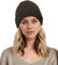 Prettystern Damen Cashmere Wendemütze Beanie Bonnet Mütze 100% Kaschmir-Wolle 2-farbig 2-lagig Dunkelgrau Hellgrau D02