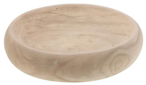 MAGICLULU Holzschüssel Für Salat Und Obst Große Rustikale Schüssel Aus Naturholz Kompakt Für Küche Und Outdoor Handwerklich Gefertigt Mit Abgerundeter Oberfläche