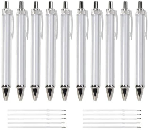 BTGHPI Sublimations-Kugelschreiber für Wärmeübertragung, glattes Schreiben, 10 Stück, Weihnachtsfeier-Zubehör