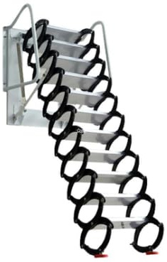 GddOGUK Scale per mansarda Scala per soffitta in Lega per Interni ed Esterni Scala per soffitta Antiscivolo Scaletta salvaspazio Pieghevole a Parete Scala per soppalco