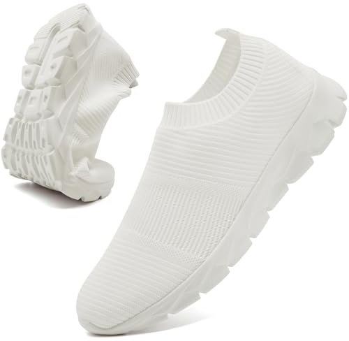 Mens Trainers Slip on Trainers Walking Running Sneaker Gym Sports Shoes | Breathable, lightweight, men's summer shoes, slip-on trainers, fitness jogging shoes, leisure shoes, indoor shoes