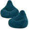 Icon Dalton Sitzsack Cord, Blaugrün, 2er-Pack, Gaming Sitzsack Erwachsene mit Füllung, Bean Bag, Cord Sessel, Lounge Sessel, Lounge Stuhl, Schlafzimmer, Wohnzimmer, Wohnzimmer Möbel