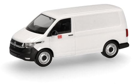 Herpa Modellauto VW T 6.1 Transporter DB, Miniatur im Maßstab 1:87, Sammlerstück, Made in Germany, Modell aus Kunststoff, Weiß