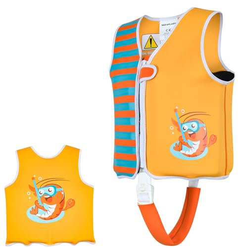 Kinder Mädchen Junge Schwimmlernweste, Schwimmhilfe Schwimmen Jacket für Kleinkinder mit Einstellbare Sicherheits Straps Alter 1-6 (SOL, 3-6)