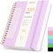 Smarpau Spiral-Notizbuch B5, Liniert Journal, Hardcover PVC Notizbücher 320 Seiten 100gsm Dickes Papier zum Schreiben, Notizbücher für Frauen Männer Arbeit Büro Schule, 19 x 25cm-Lila