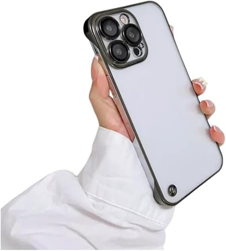 Clear Hard Case for iPhone 12 Pro max, Protective Cover with Open Edge Design, Sleek and Durable, Ultra Sim Frameless Hard Case For iPhone 12 Pro max (Silver)