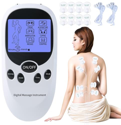 TENS Geräte Schmerztherapie Reizstromgerät mit 2 Kanäle, HOVCEH TENS/EMS Reizstromgeräte Gegen Schmerzen mit 6 Modi und 11 Intensitäten, Tenzgeraet Elektroden Für Muskelaufbau Schmerzlinderung