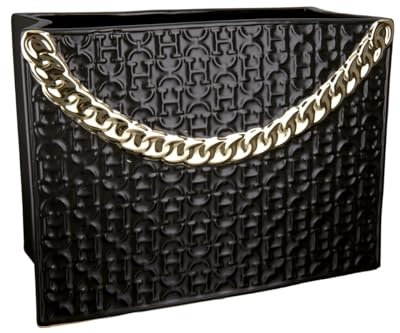 GILDE Vase Rome en céramique - en Forme de Sac à Main - 25,5 cm de Large - Accessoire de décoration d'intérieur - Idée Cadeau