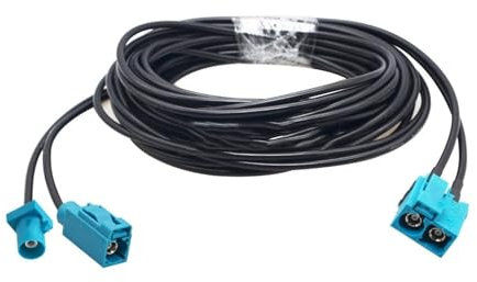 1 connecteur Universel Double Fakra Z Femelle vers Double Fakra Z mâle RG174, câble d'extension d'antenne, câble coaxial à Fibre Optique(1ZM1ZF to Twin F,2M)